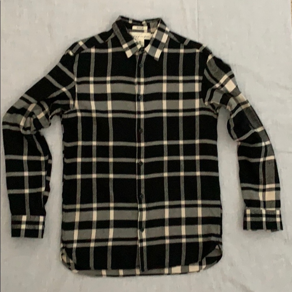 H&M L.O.G.G. Plaid Button-Up Flannel Shirt